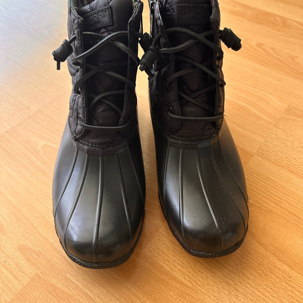 Sperry Black Waterproof Duck Boots